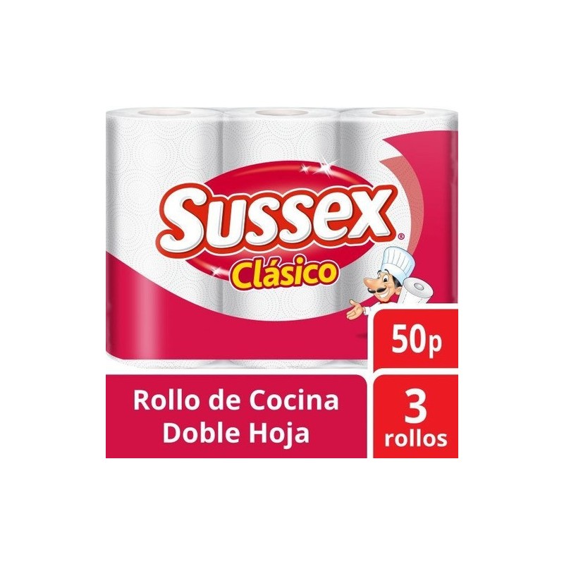 SUSSEX ROLLO COCINA X1U X200PAÑOS 7790250057048